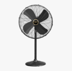 Pedestal Black Fancy 24" AC 220 Enameled Silver
