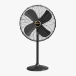 Pedestal Black Fancy 24" AC 220 Enameled Silver